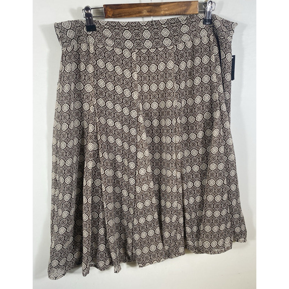 Attention Kmart Skirt Sz XL Brown White Print Chiffon Y2K Boho Forest Fairy NEW - Picture 9 of 15